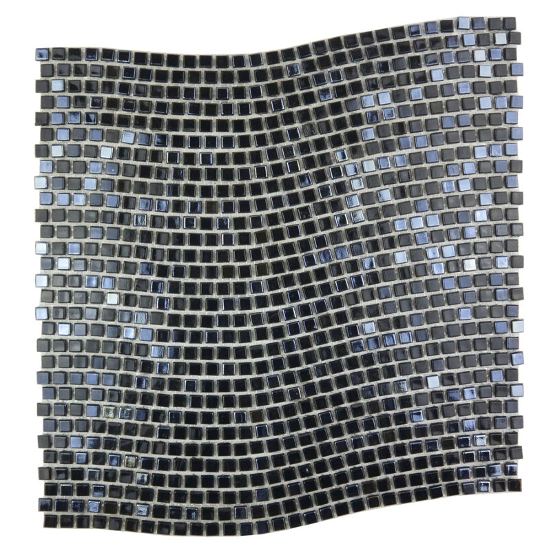 Galaxy 0.3125 in. x 0.3125 in. Iridescent Glass Pressed Edge Tiny Square Mosaic Wall Pool & Floor Tile