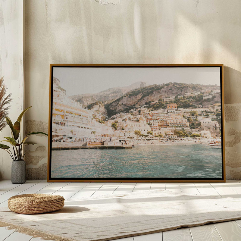 Impression sur toile Coastal Splendor, Cadre flottant blanc opaque, H 20,75 po x l 30,75 po x P 1,75 po
