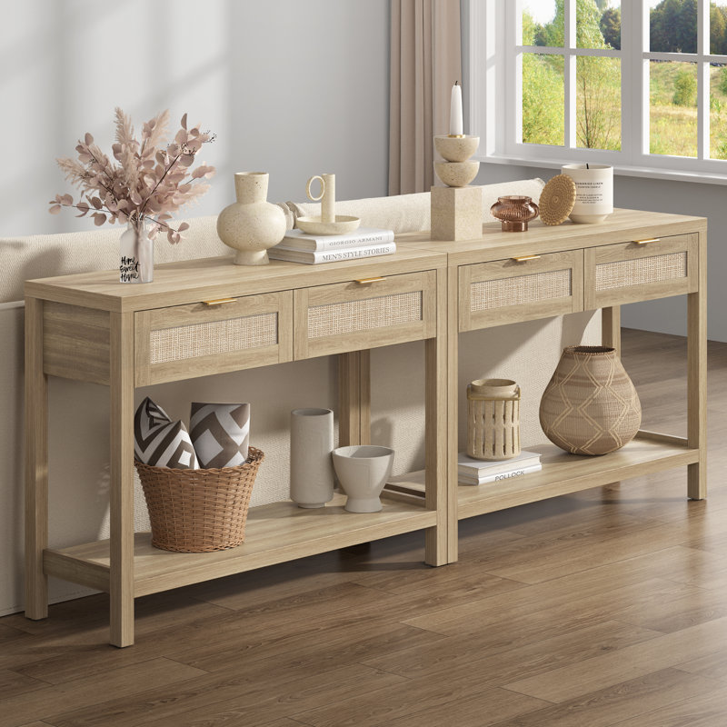 Chada 39.4'' Console Table, Light Brown