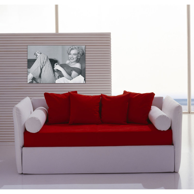 Marilyn Monroe Bed Photographic Print Plaque