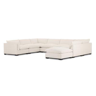 Canapé d'angle Addysen 7 pièces avec pouf