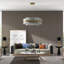 Modern Tiered Crystal LED Chandelier in Brass Light