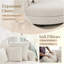 Fauteuil demi-tonneau moderne surdimensionné avec coussins l 59,8 po Modern-1229153663