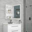 Armoire à pharmacie sans cadre avec bords biseautés et porte à ouverture droite, l 24 po x H 36 po, parfaite pour les salles de bain modernes