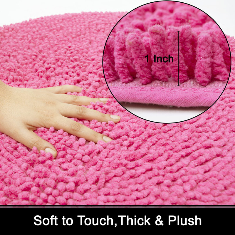 Tapis pour salle de bain Virginio, Rose