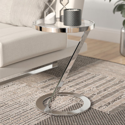 Allyesa Glass Top End Table