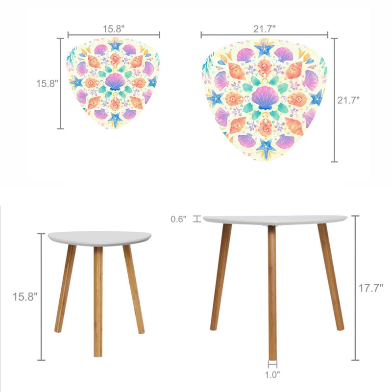 Ensemble de 2 tables basses gigognes Triangle