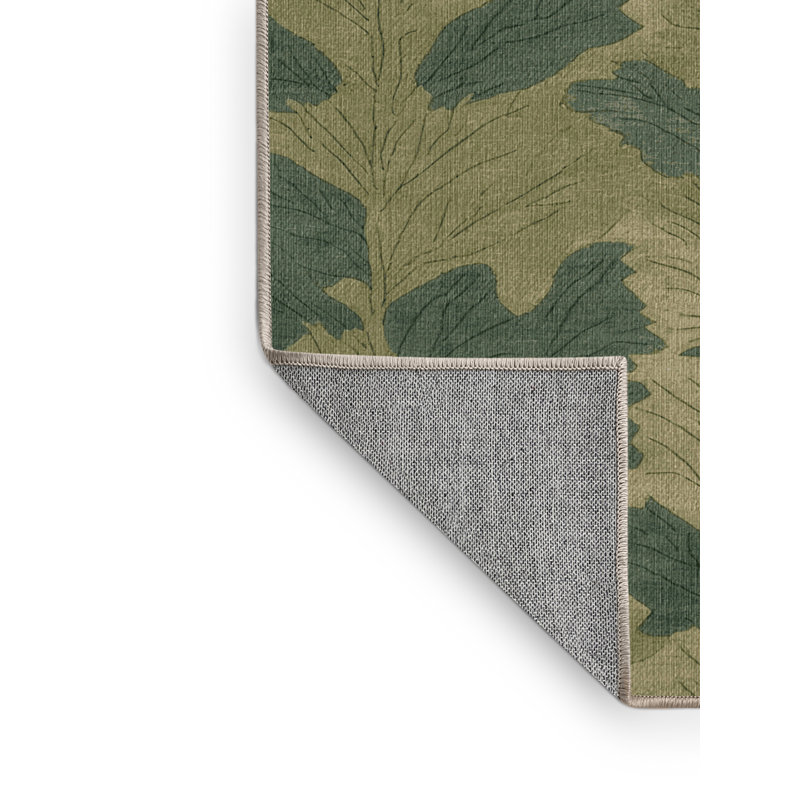 Washable Orache Vegetables Area Rug, Square 4'