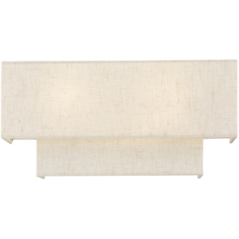 Plafonnier encastré 2 lumières Cebron, Bronze anglais, H 8 po x l 10 po x P 18 po