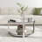 Elisete Glass Coffee Table Mirrored Top with Storage