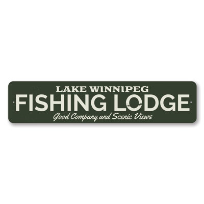 Fishing Lodge Aluminum Sign