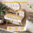 Makeup Vanity Desk With 3 Adjustable Lighted Mirror With Solid Wood Table Feet , Dressing Table Set With 4 Drawers And 3 Open Shelves  For Small Space Bedroom