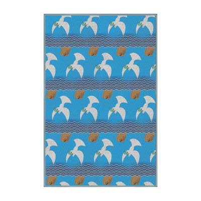 Tapis de zone bleue à motifs