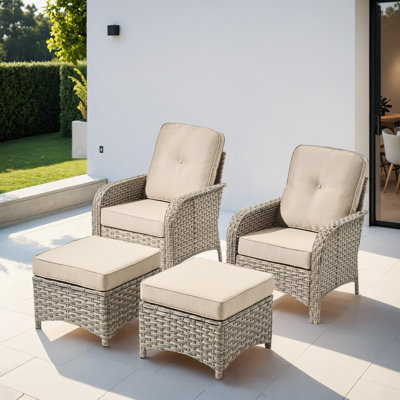 Emroy 2- Piece Patio Chair With Cushions