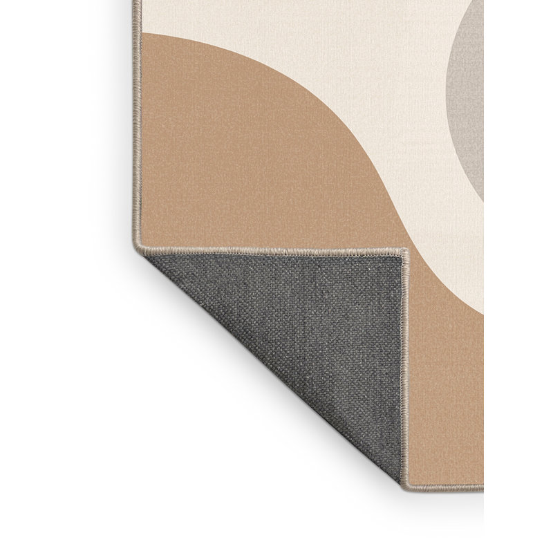 Tapis beige moelleux doux et minimaliste Ealey, 8 x 10