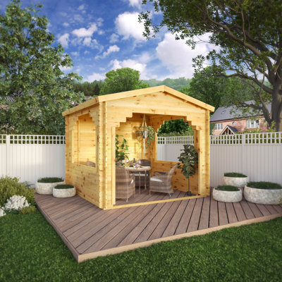 Mercia 10ft x 10ft Gazebo Log Cabin (28mm)