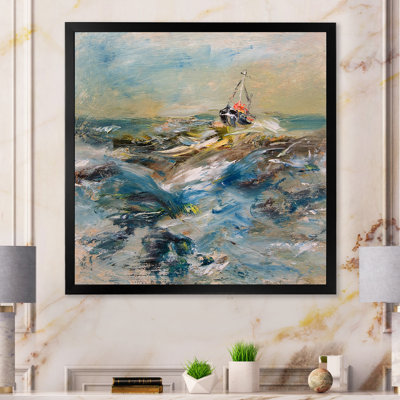 Voilier dans la tempête - on