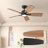 42'' Ceiling Fan With LED Lights for  Medium Rooms (Set of 2)-1120969135