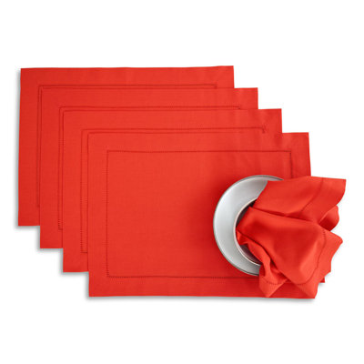 Cotton Linen Hemstitch - 100% Pure Placemats