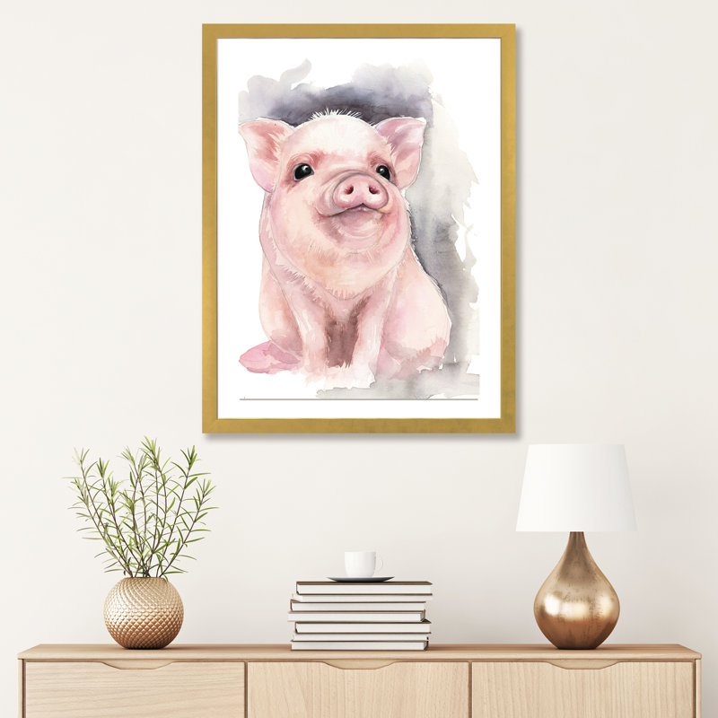 Animals, 32" H x 24" W x 1" D, Gold Framed Fine Art Paper