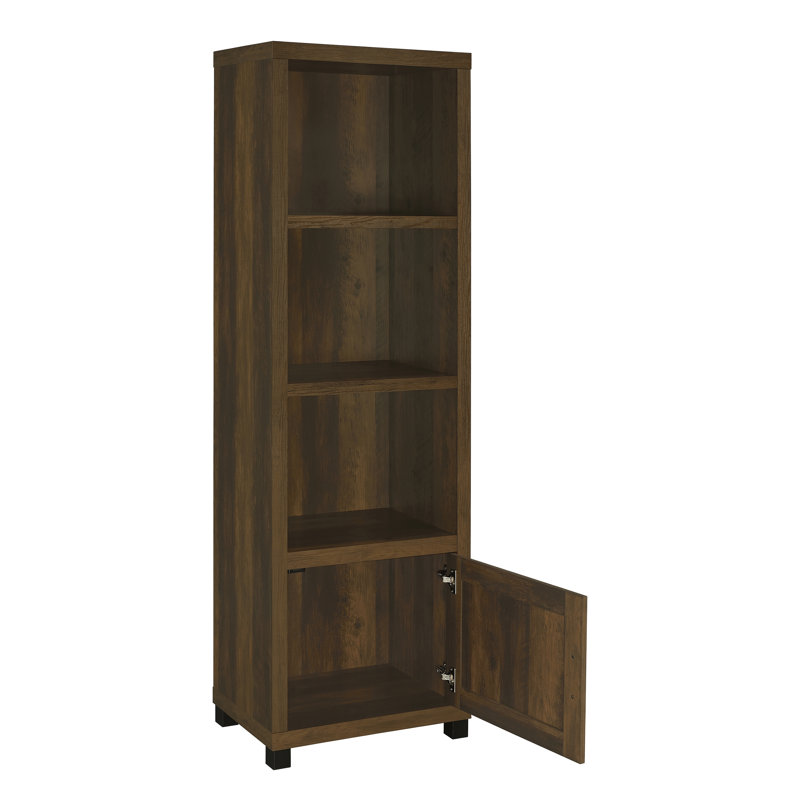 Keron Storage Bookcase, Dark Pine