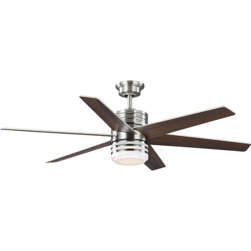 Carrollwood 56'' Ceiling Fan with LED Lights, Brushed Nickel