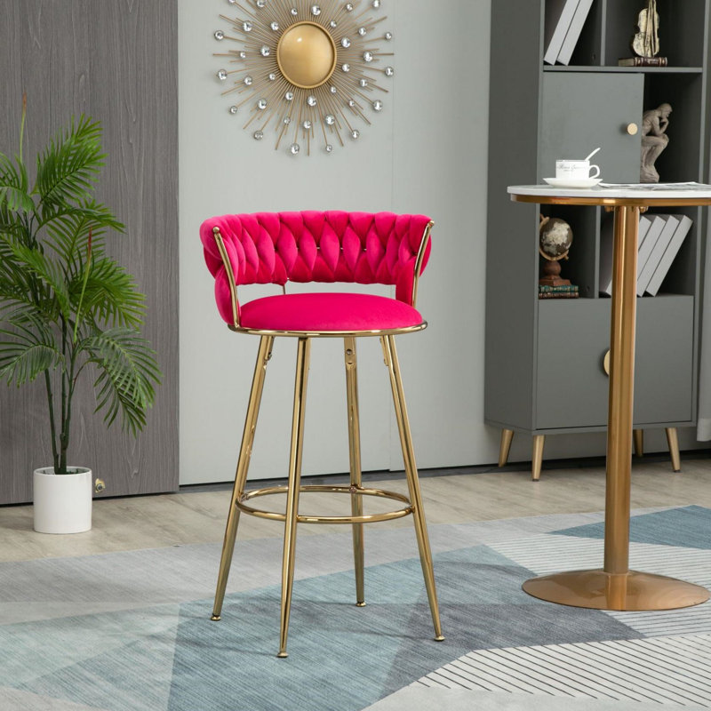 Tabouret de bar 27,95 po, Rose vif, 2