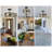 Imitation Wooden Semi Flush Mount Ceiling Light Fixture
