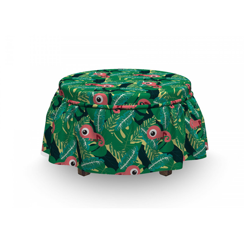Housse pour repose-piedse chameleons tropical
