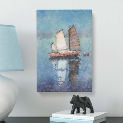 Sailing Boat by Hiroshi Yoshida - Wrapped Canvas Painting Print