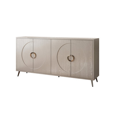 Armoire de rangement moderne à 4 portes en bois laqué Modern