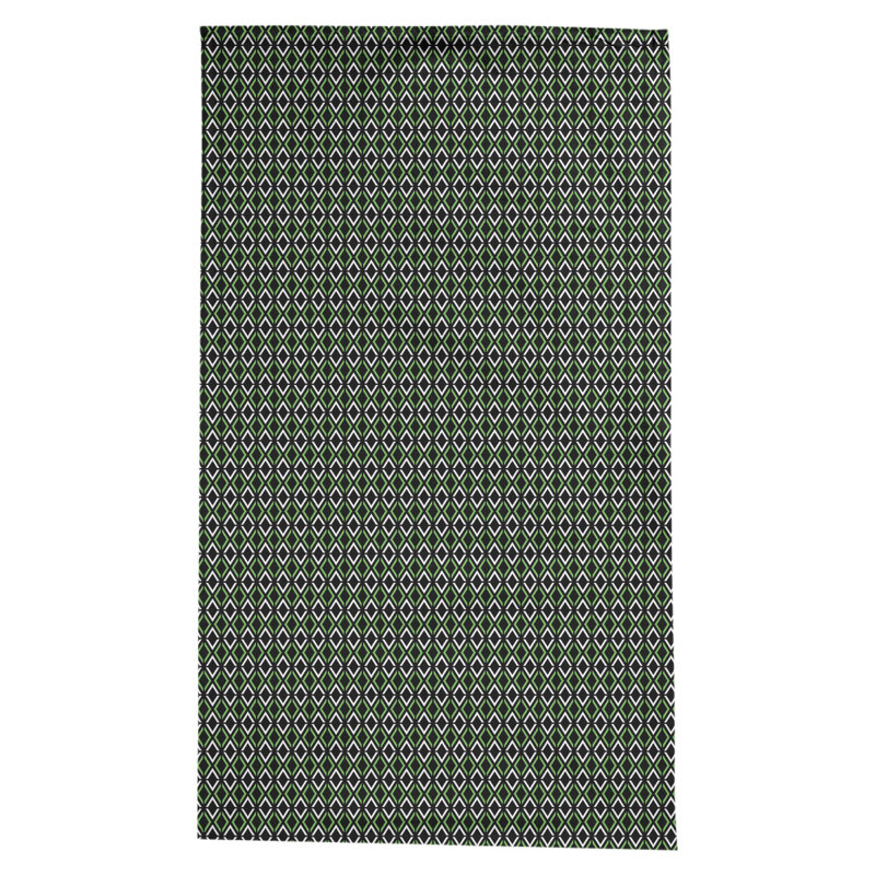 Nappe arrow losanges Leffel, Noir / vert