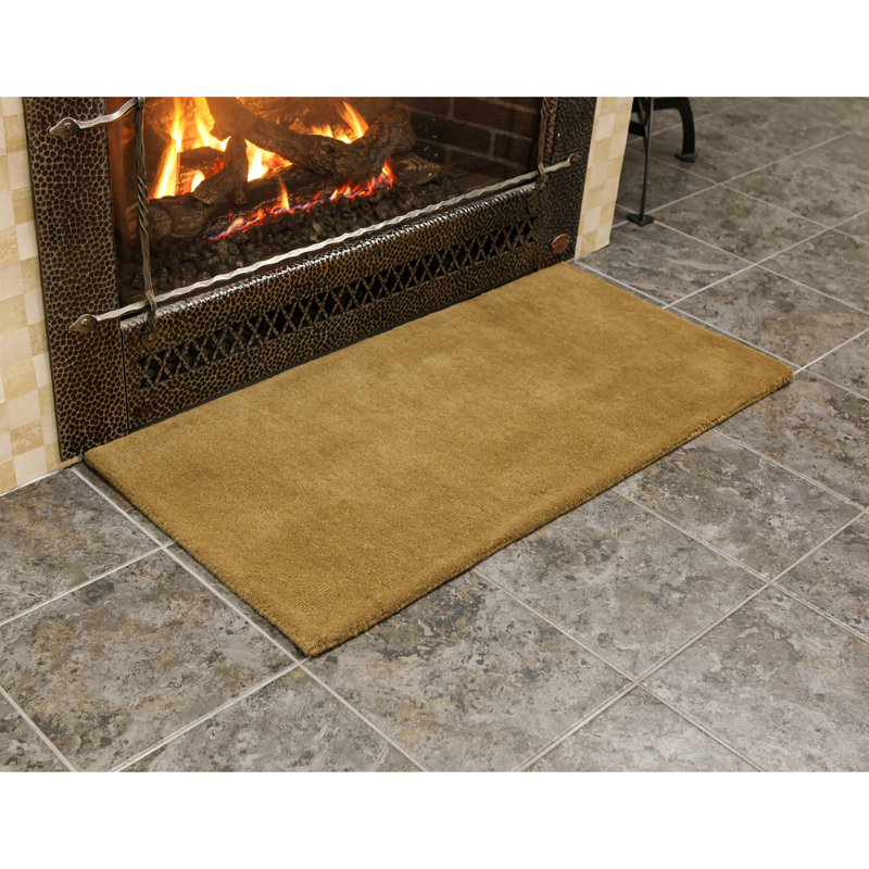 Tapis en laine Shaner, Terre de Sienne