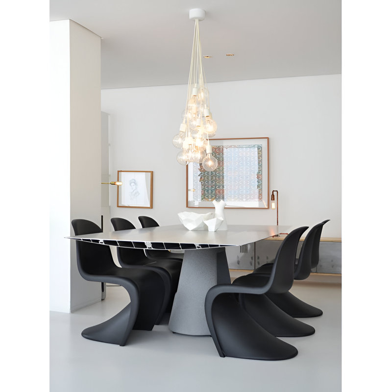 17'' H Stacking Side Chair, Shinny Black