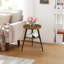 Table de bout ronde avec 3 pieds et 2 niveaux de rangement-527450032