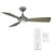 Mykonos 52" 3 - Blade Outdoor/Indoor Smart Ceiling Fan with Remote Control and LED Light Kit Included, Works With Alexa and iOS or Android App-124301847-124301845