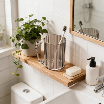 Plastic mouthwash cup Cute Luxurys-Style Scandinavia Home Plastic Couple Toothbrush Cup Transparent Toothbrush Cup For Student Dorms