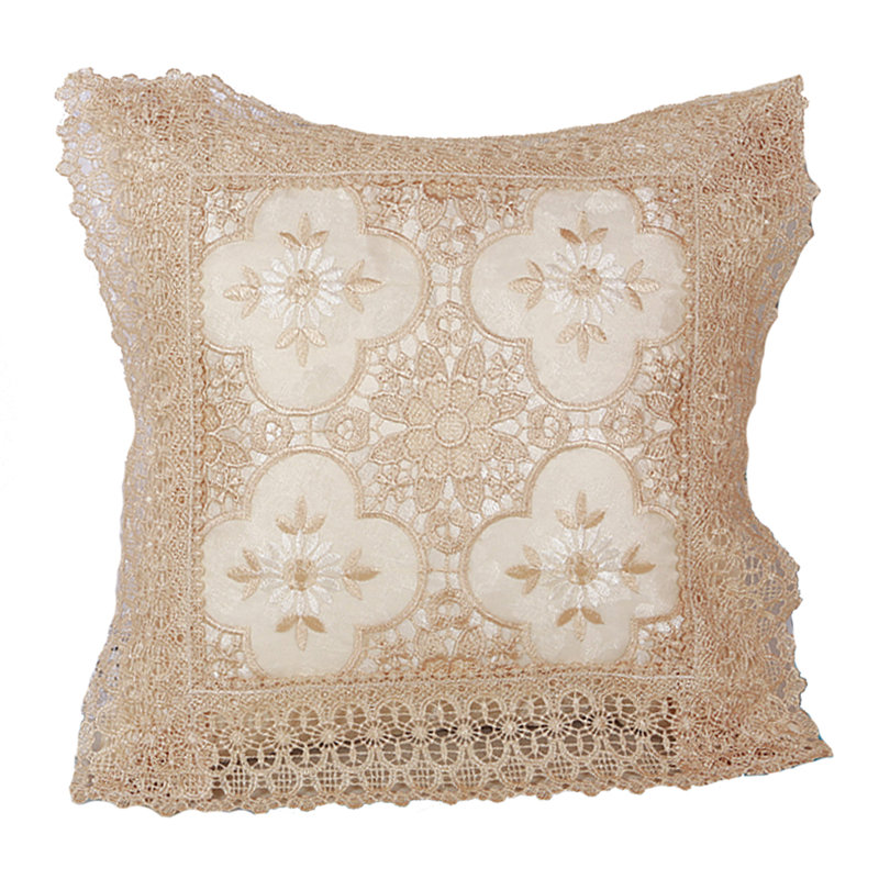Floral Pillow Cover, White