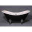 Baignoire sur pattes noire et blanche 6 pi The Summit-98539055