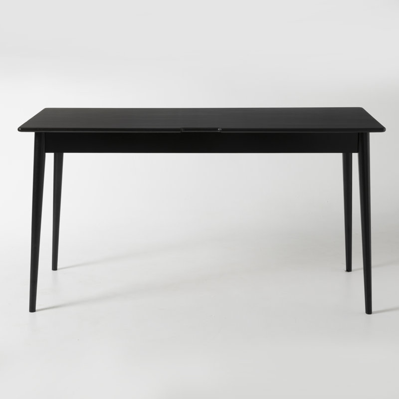 Bureau en bois massif avec tiroir MCM, 55"W x 23.22"D, Black