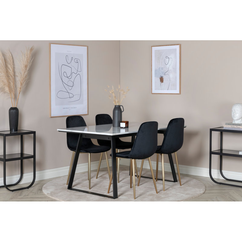 Tinsley 4 - Person Dining Set, Black