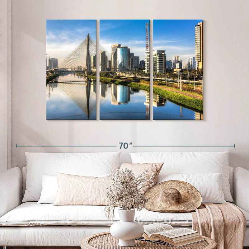 River In Sao Paulo, 32" H x 50" W