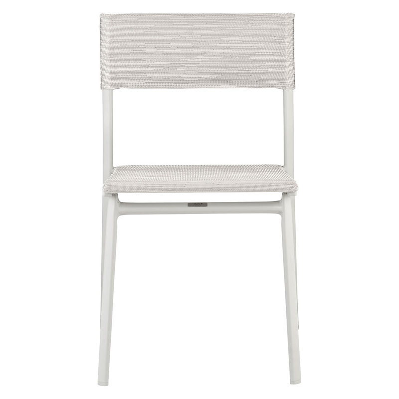 Patio Dining Side Chair, White, Sable