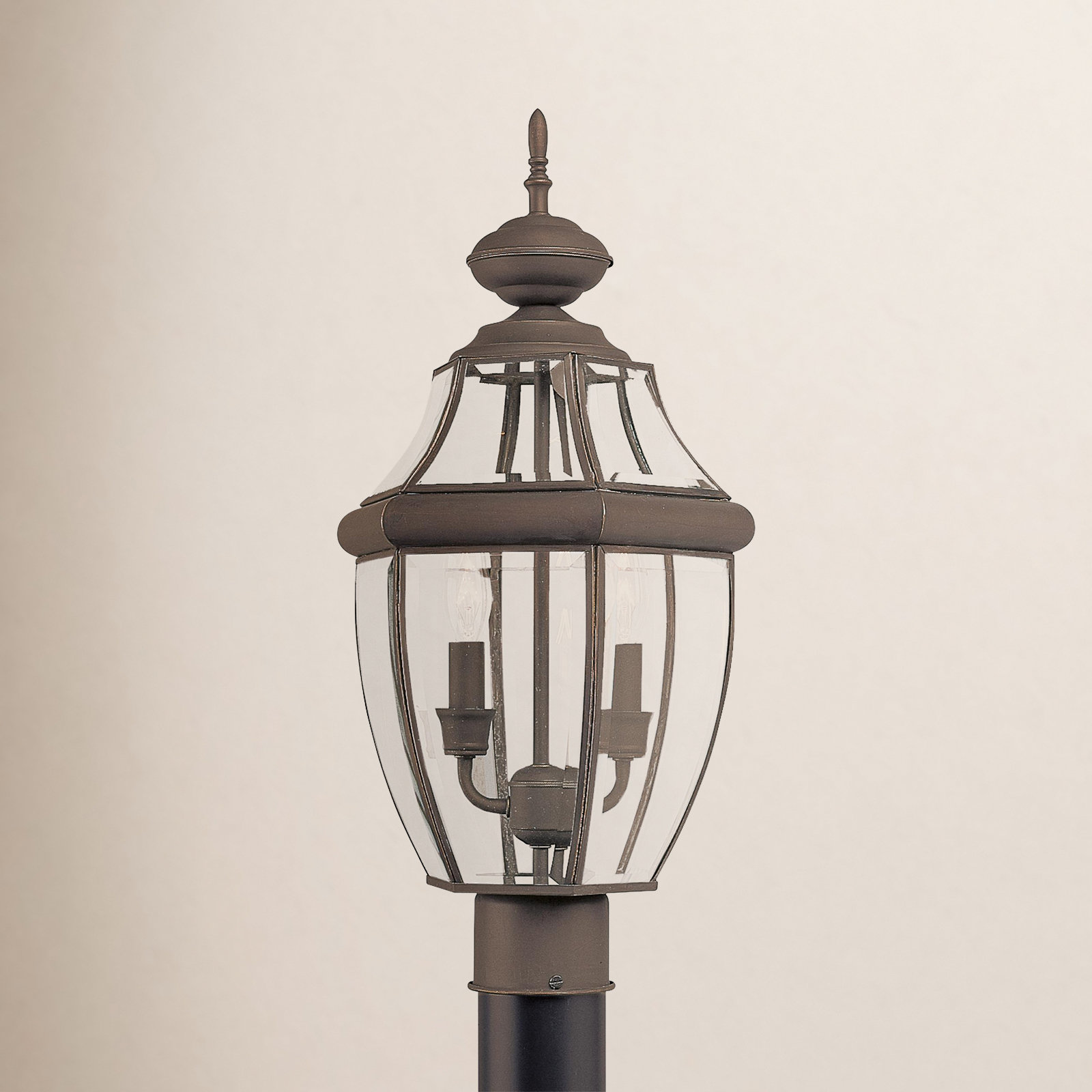 Eirini Beveled Metal Outdoor Lantern Head, Antique Bronze, No