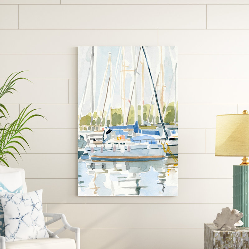 "By the Bay II" par Emma Caroline, reproduction d'art sur toile, H 48 po x l 32 po