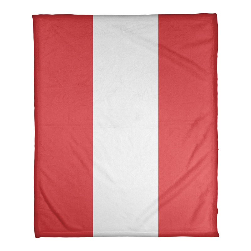 Portland Quilted Throw Blanket, Portland Trail Red/White, 50" W x 60" L