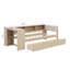 Twin Size Platform Bed Complete With Shelves, Drawers, Charging Outlet, And Fabric-Upholstered Headboard-1149491229-1149491228