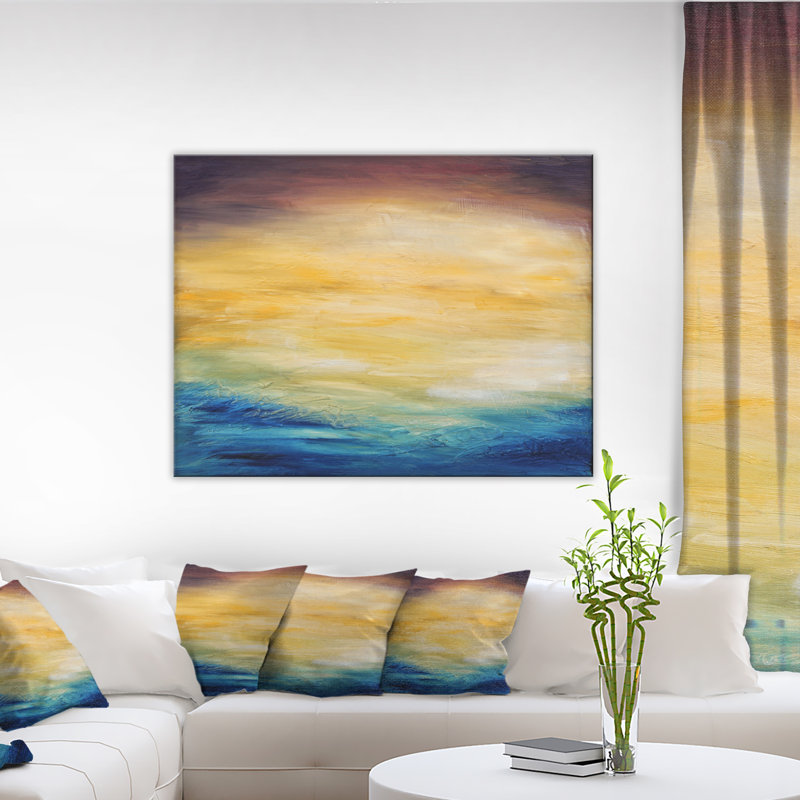 «Abstract Water Sunset», reproduction sur toile tendue, H 12 po x l 20 po