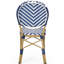 Chaises d'extérieur en aluminium français, PE, bleu marine, imprimé, rouille, style et assise de patio de jardin, siège