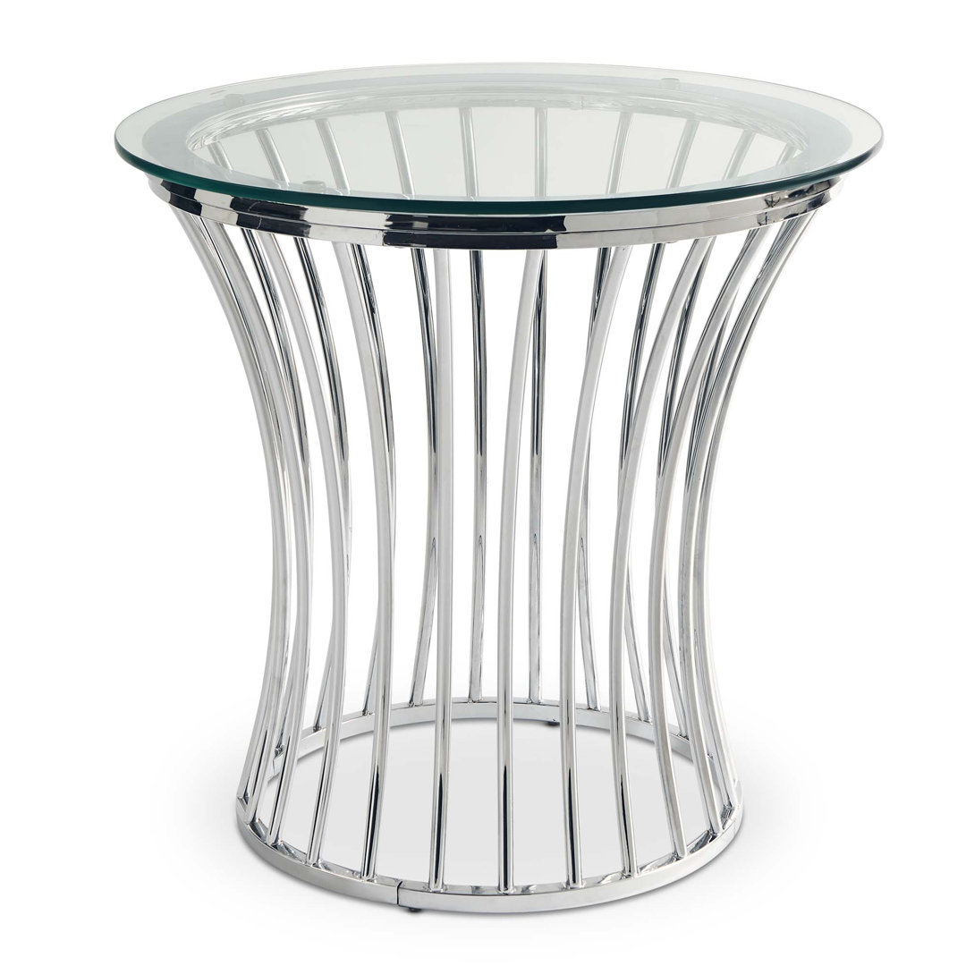 Logston Glass Top End Table Rosdorf Park